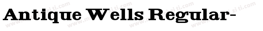 Antique Wells Regular字体转换